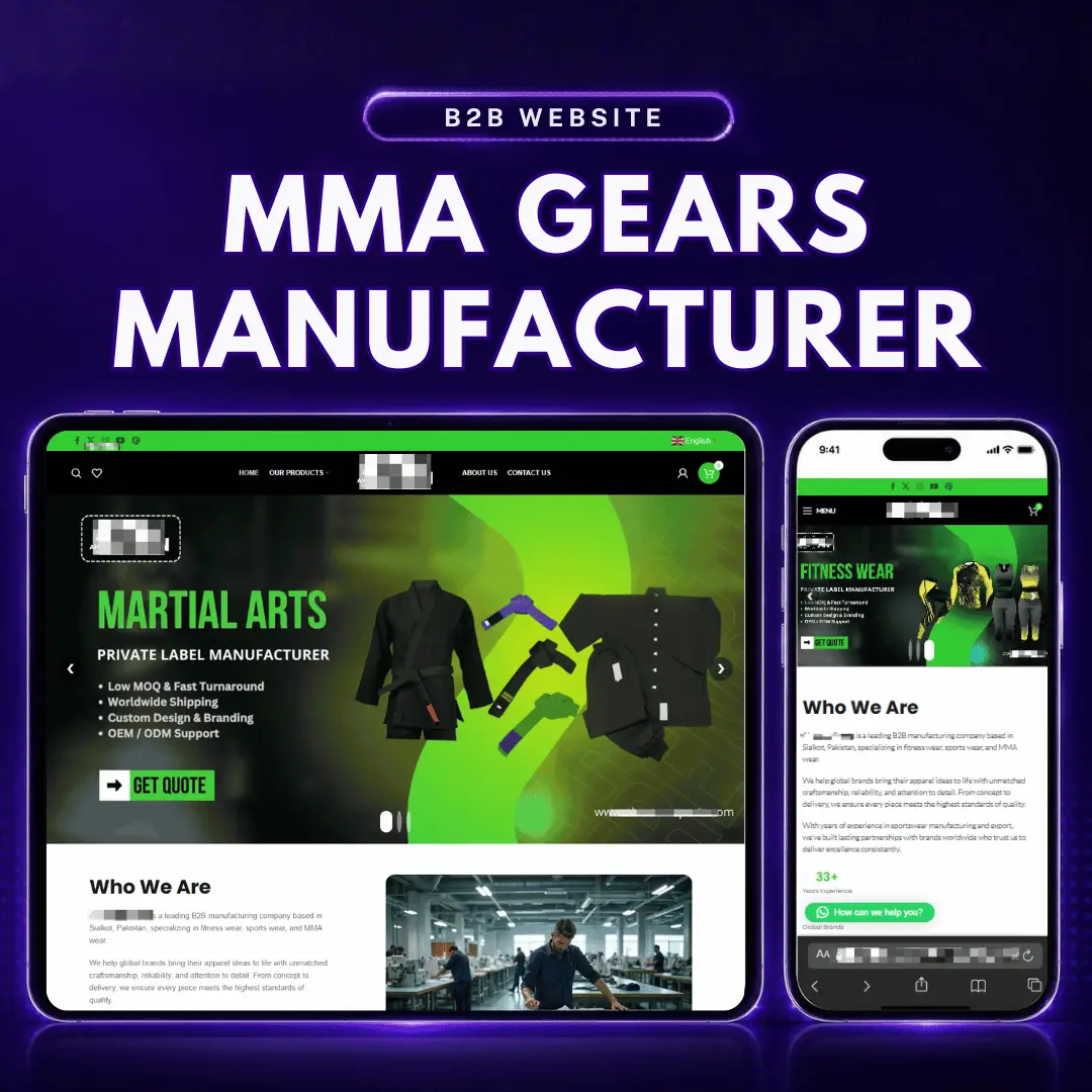MMA gear manufacturer website
