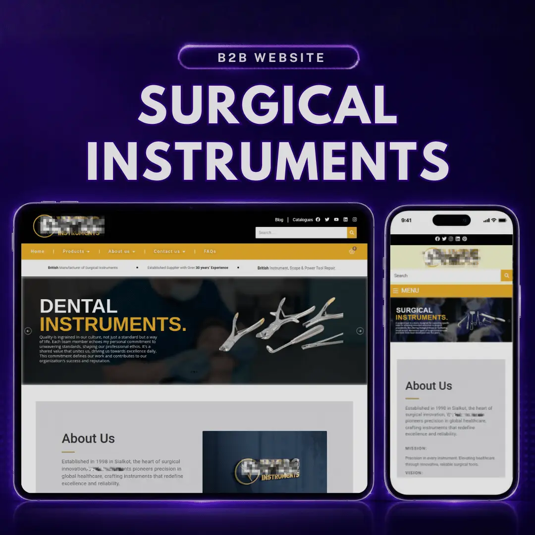 B2B surgical instruments website
